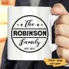 Family Name Personalized Coffee Mug Family Name Personalized Coffee Mug