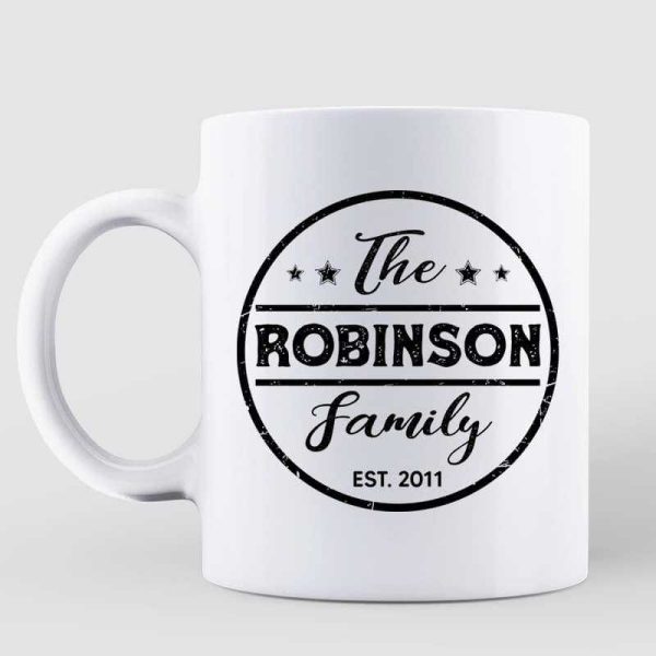 Family Name Personalized Coffee Mug Family Name Personalized Coffee Mug