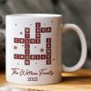 Family Name Scrabble Christmas - Personalized Mug Family Name Scrabble Christmas - Personalized Mug
