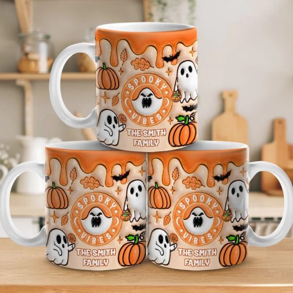 Family Of Boos And Haunts - Family Personalized Custom 3D Inflated Effect Printed Mug - Halloween Gift For Family Members Family Of Boos And Haunts - Family Personalized Custom 3D Inflated Effect Printed Mug - Halloween Gift For Family Members