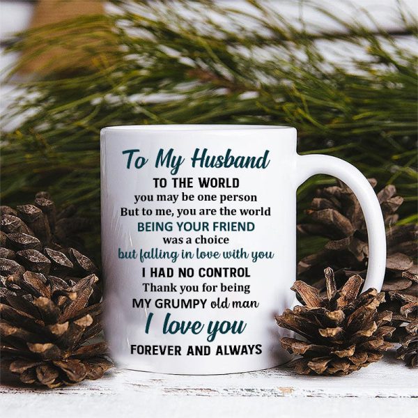Family Old Couple To My Husband You Are The World Skin Custom Mug, Couple Gift, Anniversary Gift, Memorial Gift, Grandparents Day Gifts Family Old Couple To My Husband You Are The World Skin Custom Mug, Couple Gift, Anniversary Gift, Memorial Gift, Grandparents Day Gifts