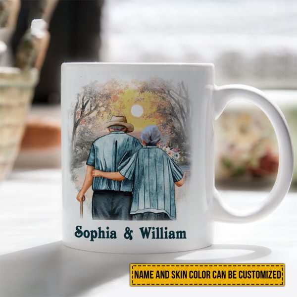 Family Old Couple To My Husband You Are The World Skin Custom Mug, Couple Gift, Anniversary Gift, Memorial Gift, Grandparents Day Gifts Family Old Couple To My Husband You Are The World Skin Custom Mug, Couple Gift, Anniversary Gift, Memorial Gift, Grandparents Day Gifts