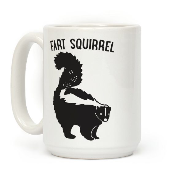 Fart Squirrel Skunk Coffee Mug