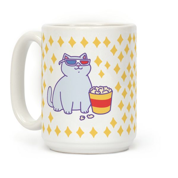 Fat Cat With Popcorn Coffee Mug Fat Cat With Popcorn Coffee Mug
