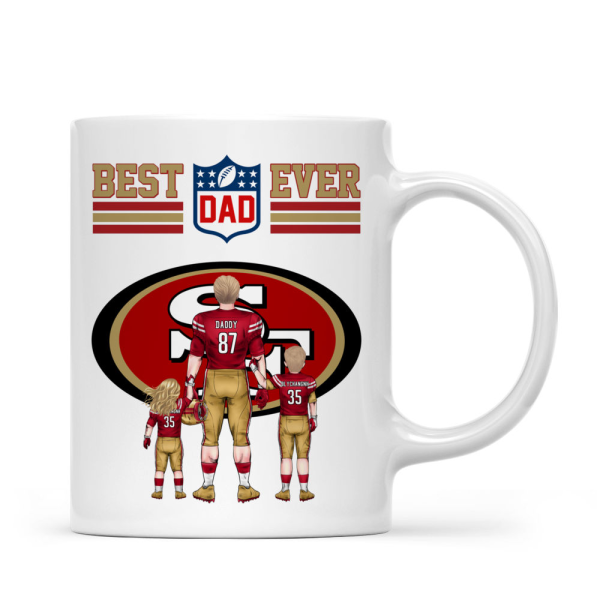 Father & Children Custom Sports Team - Personalized Mug - Gifts For American Football Lover | TM12 HN02 Father & Children Custom Sports Team - Personalized Mug - Gifts For American Football Lover | TM12 HN02