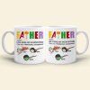 Father Like A Father But Has Super Sperms Personalized Father's White Mug, Gift For Father