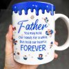 Father, You May Hold Our Hands For A While But Hold Our Hearts Forever, American Flag Balloon, Top Hat - Personalized Custom Coffee Mug - DAD111_MG Father, You May Hold Our Hands For A While But Hold Our Hearts Forever, American Flag Balloon, Top Hat - Personalized Custom Coffee Mug - DAD111_MG