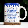 Father, You May Hold Our Hands For A While But Hold Our Hearts Forever, American Flag Balloon, Top Hat - Personalized Custom Coffee Mug - DAD111_MG Father, You May Hold Our Hands For A While But Hold Our Hearts Forever, American Flag Balloon, Top Hat - Personalized Custom Coffee Mug - DAD111_MG