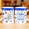 Father, You May Hold Our Hands For A While But Hold Our Hearts Forever, American Flag Balloon, Top Hat - Personalized Custom Coffee Mug - DAD111_MG Father, You May Hold Our Hands For A While But Hold Our Hearts Forever, American Flag Balloon, Top Hat - Personalized Custom Coffee Mug - DAD111_MG