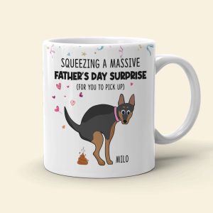 Father's Day / Mother's Day Surprise, Gift For Dog Lovers, Funny Dog Poop Personalized Coffee Mug