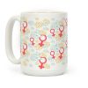 Female Symbol and Lotus Flowers Pattern Coffee Mug Female Symbol and Lotus Flowers Pattern Coffee Mug