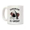 Feminism is Great Shark Coffee Mug Feminism is Great Shark Coffee Mug