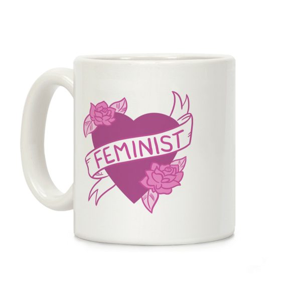 Feminist Heart Coffee Mug Feminist Heart Coffee Mug