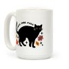 Feral Girl Fall Black Cat Coffee Mug Feral Girl Fall Black Cat Coffee Mug