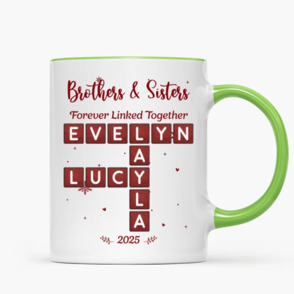 Festive Christmas Brothers Sisters Crossword Puzzle Art - Personalized Mug - Christmas Gift For Siblings, Brothers, Sisters Festive Christmas Brothers Sisters Crossword Puzzle Art - Personalized Mug - Christmas Gift For Siblings, Brothers, Sisters