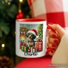 Festive Dachshund Delight Personalized Mug, Joyful Christmas Gift with Custom Name Festive Dachshund Delight Personalized Mug, Joyful Christmas Gift with Custom Name