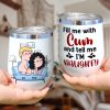 Fill Me With Cum And Tell Me I'm Naughty - Personalized Couple Tumbler - Gift For Couple