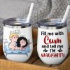 Fill Me With Cum And Tell Me I'm Naughty - Personalized Couple Tumbler - Gift For Couple