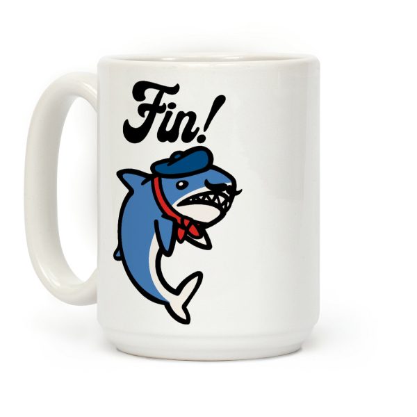 Fin French Shark Parody Coffee Mug Fin French Shark Parody Coffee Mug