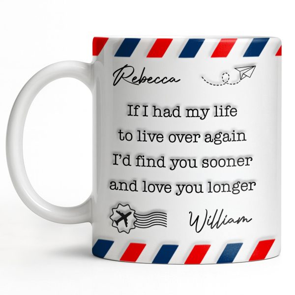 Find You Sooner And Love You Longer With Mail Envelope And Star - Personalized Custom Coffee Mug - CPL1109_MG Find You Sooner And Love You Longer With Mail Envelope And Star - Personalized Custom Coffee Mug - CPL1109_MG