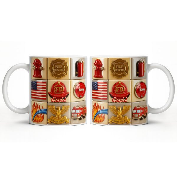 Fire Rescue Courage & Honor Firefighter Essentials - Personalized Custom Coffee Mug - FIF040_MG Fire Rescue Courage & Honor Firefighter Essentials - Personalized Custom Coffee Mug - FIF040_MG