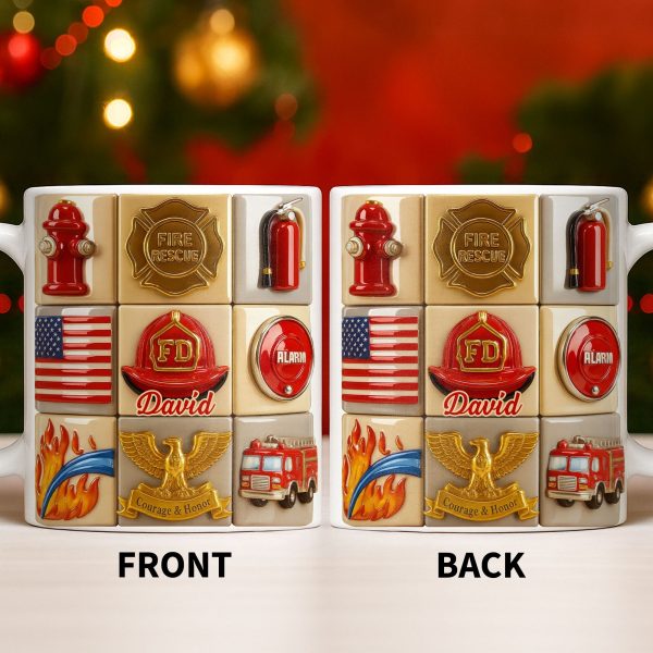 Fire Rescue Courage & Honor Firefighter Essentials - Personalized Custom Coffee Mug - FIF040_MG Fire Rescue Courage & Honor Firefighter Essentials - Personalized Custom Coffee Mug - FIF040_MG