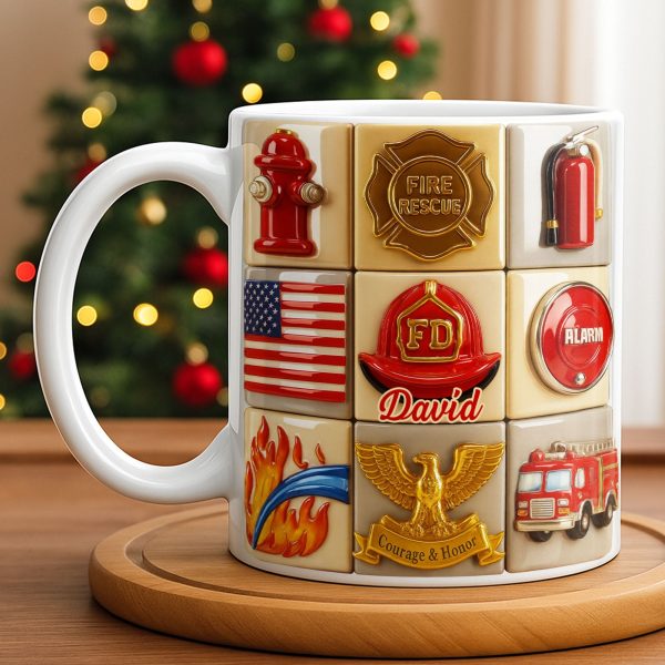 Fire Rescue Courage & Honor Firefighter Essentials - Personalized Custom Coffee Mug - FIF040_MG Fire Rescue Courage & Honor Firefighter Essentials - Personalized Custom Coffee Mug - FIF040_MG