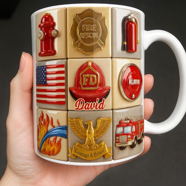 Fire Rescue Courage & Honor Firefighter Essentials - Personalized Custom Coffee Mug - FIF040_MG Fire Rescue Courage & Honor Firefighter Essentials - Personalized Custom Coffee Mug - FIF040_MG