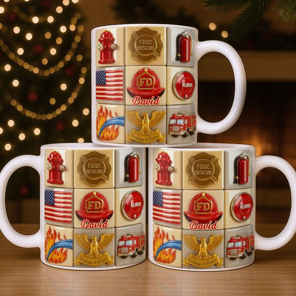 Fire Rescue Courage & Honor Firefighter Essentials - Personalized Custom Coffee Mug - FIF040_MG Fire Rescue Courage & Honor Firefighter Essentials - Personalized Custom Coffee Mug - FIF040_MG