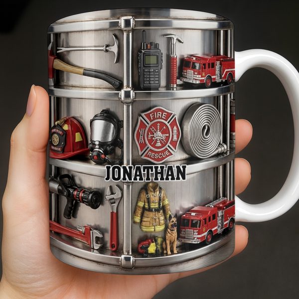 Fire Rescue Themed Personalized Coffee Mug - Personalized Custom Coffee Mug - FIF050_MG Fire Rescue Themed Personalized Coffee Mug - Personalized Custom Coffee Mug - FIF050_MG