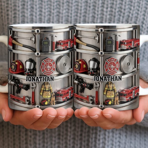Fire Rescue Themed Personalized Coffee Mug - Personalized Custom Coffee Mug - FIF050_MG Fire Rescue Themed Personalized Coffee Mug - Personalized Custom Coffee Mug - FIF050_MG