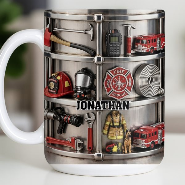 Fire Rescue Themed Personalized Coffee Mug - Personalized Custom Coffee Mug - FIF050_MG Fire Rescue Themed Personalized Coffee Mug - Personalized Custom Coffee Mug - FIF050_MG