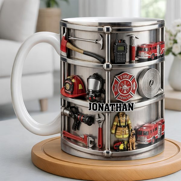 Fire Rescue Themed Personalized Coffee Mug - Personalized Custom Coffee Mug - FIF050_MG Fire Rescue Themed Personalized Coffee Mug - Personalized Custom Coffee Mug - FIF050_MG