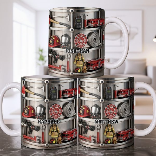 Fire Rescue Themed Personalized Coffee Mug - Personalized Custom Coffee Mug - FIF050_MG Fire Rescue Themed Personalized Coffee Mug - Personalized Custom Coffee Mug - FIF050_MG