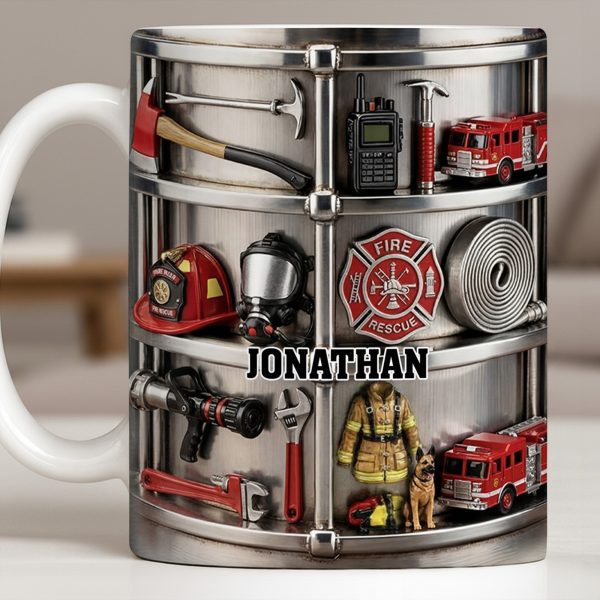 Fire Rescue Themed Personalized Coffee Mug - Personalized Custom Coffee Mug - FIF050_MG Fire Rescue Themed Personalized Coffee Mug - Personalized Custom Coffee Mug - FIF050_MG
