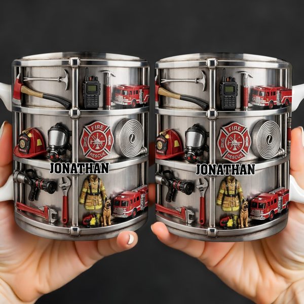 Fire Rescue Themed Personalized Coffee Mug - Personalized Custom Coffee Mug - FIF050_MG Fire Rescue Themed Personalized Coffee Mug - Personalized Custom Coffee Mug - FIF050_MG