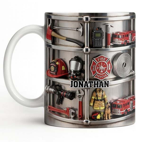 Fire Rescue Themed Personalized Coffee Mug - Personalized Custom Coffee Mug - FIF050_MG Fire Rescue Themed Personalized Coffee Mug - Personalized Custom Coffee Mug - FIF050_MG