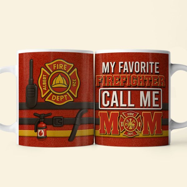 Firefighter Mom Coffee Mug - Personalized Gifts For Mom 06OHQN080425 Firefighter Mom Coffee Mug - Personalized Gifts For Mom 06OHQN080425