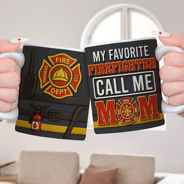 Firefighter Mom Coffee Mug - Personalized Gifts For Mom 06OHQN080425 Firefighter Mom Coffee Mug - Personalized Gifts For Mom 06OHQN080425