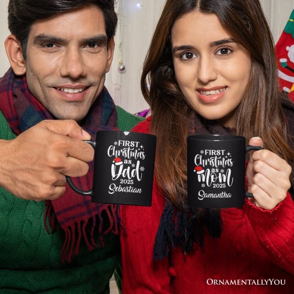 First Christmas as Mom 2025 Christmas Personalized Mug, Matching Family Holiday Gift with Custom Name First Christmas as Mom 2025 Christmas Personalized Mug, Matching Family Holiday Gift with Custom Name