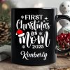 First Christmas as Mom 2025 Christmas Personalized Mug, Matching Family Holiday Gift with Custom Name First Christmas as Mom 2025 Christmas Personalized Mug, Matching Family Holiday Gift with Custom Name