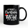 First Christmas as Mom 2025 Christmas Personalized Mug, Matching Family Holiday Gift with Custom Name First Christmas as Mom 2025 Christmas Personalized Mug, Matching Family Holiday Gift with Custom Name
