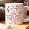 First Christmas Married Doodle Pattern - Personalized Mug - Christmas Gift For Him, For Her, For Couple First Christmas Married Doodle Pattern - Personalized Mug - Christmas Gift For Him, For Her, For Couple