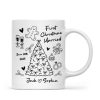 First Christmas Married Doodle Pattern - Personalized Mug - Christmas Gift For Him, For Her, For Couple First Christmas Married Doodle Pattern - Personalized Mug - Christmas Gift For Him, For Her, For Couple