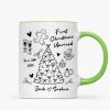 First Christmas Married Doodle Pattern - Personalized Mug - Christmas Gift For Him, For Her, For Couple First Christmas Married Doodle Pattern - Personalized Mug - Christmas Gift For Him, For Her, For Couple