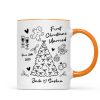 First Christmas Married Doodle Pattern - Personalized Mug - Christmas Gift For Him, For Her, For Couple First Christmas Married Doodle Pattern - Personalized Mug - Christmas Gift For Him, For Her, For Couple