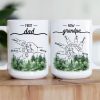 First Dad Now Grandpa - Fist Bumps With Kids' Names - Personalized Mug First Dad Now Grandpa - Fist Bumps With Kids' Names - Personalized Mug