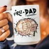 First Dad Now Grandpa Fist Bump Kids - Personalized Mug First Dad Now Grandpa Fist Bump Kids - Personalized Mug