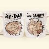 First Dad Now Grandpa Fist Bump Kids - Personalized Mug First Dad Now Grandpa Fist Bump Kids - Personalized Mug
