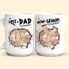 First Dad Now Grandpa Fist Bump Kids - Personalized Mug First Dad Now Grandpa Fist Bump Kids - Personalized Mug